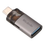 ตัวแปลง MCDODO 2-in-1 USB-A to USB-C Transfer Adapter Built-in TF Card Reader with Lanyard Black