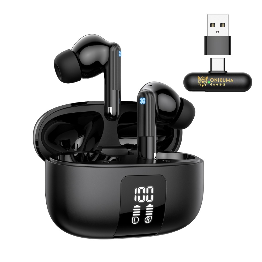 หูฟังเกมมิ่ง Onikuma Gaming Headset TX612 TWS Earphone Black