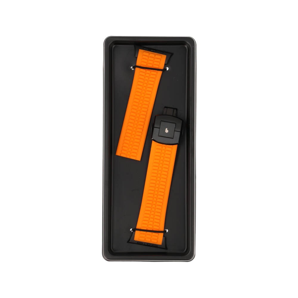 Blue Box สาย Apple Watch Strap Series SE/S4/S5/S6/S7/S8/S9/S10/S11/Ultra (42/44/45/46/49MM) TRAILBLAZE Fire Orange