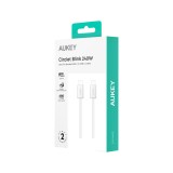 สายชาร์จ AUKEY USB-C to USB-C 1.8M White (CB-DCC242 WH)