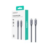 สายชาร์จ AUKEY USB-C to USB-C 240W 2M. Gray (CB-DCC321)