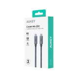 สายชาร์จ AUKEY USB-C to USB-C 240W 2M. Gray (CB-DCC321)