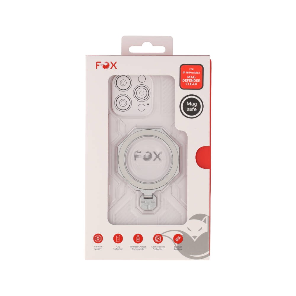 เคส FOX iPhone 16 Pro Max Defender Ring with Magnetic Clear