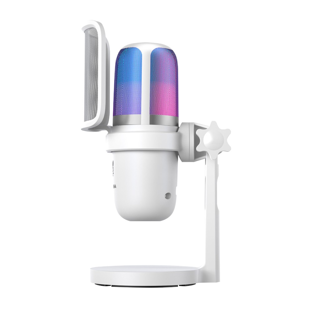 ไมโครโฟน Onikuma Microphone Hoko RGB M730 White