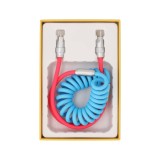 สายชาร์จ QPLUS USB-C to USB-C 1.8M FLEX CORE Pink