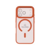 เคส TECHPRO iPhone 17 Pro Orange Frame with magnetic