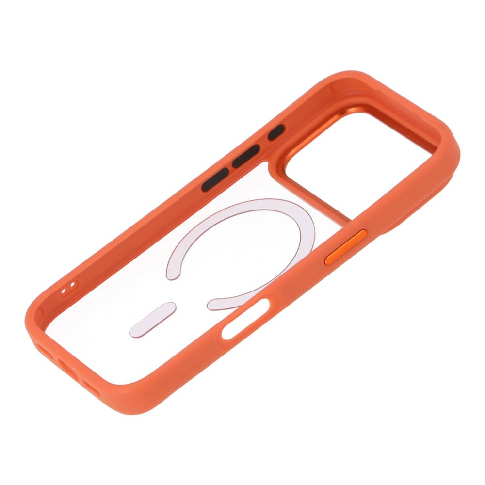 เคส TECHPRO iPhone 17 Pro Orange Frame with magnetic