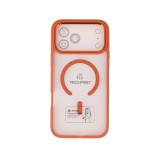 เคส TECHPRO iPhone 17 Pro Max Orange Frame with magnetic