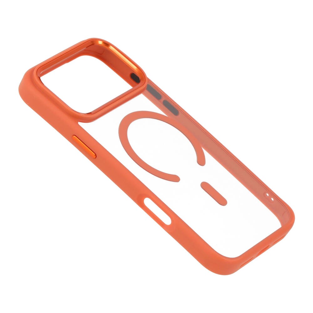 เคส TECHPRO iPhone 17 Pro Max Orange Frame with magnetic