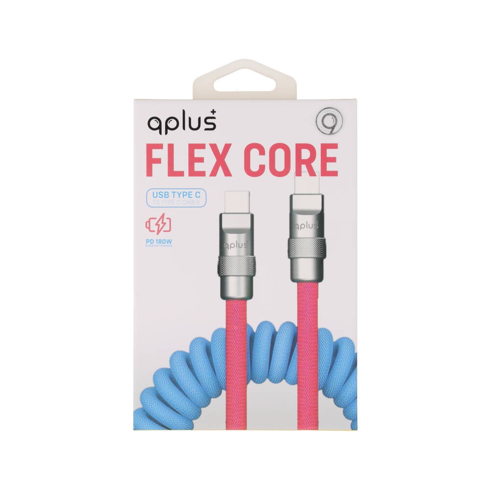 สายชาร์จ QPLUS USB-C to USB-C 1.8M FLEX CORE Yellow