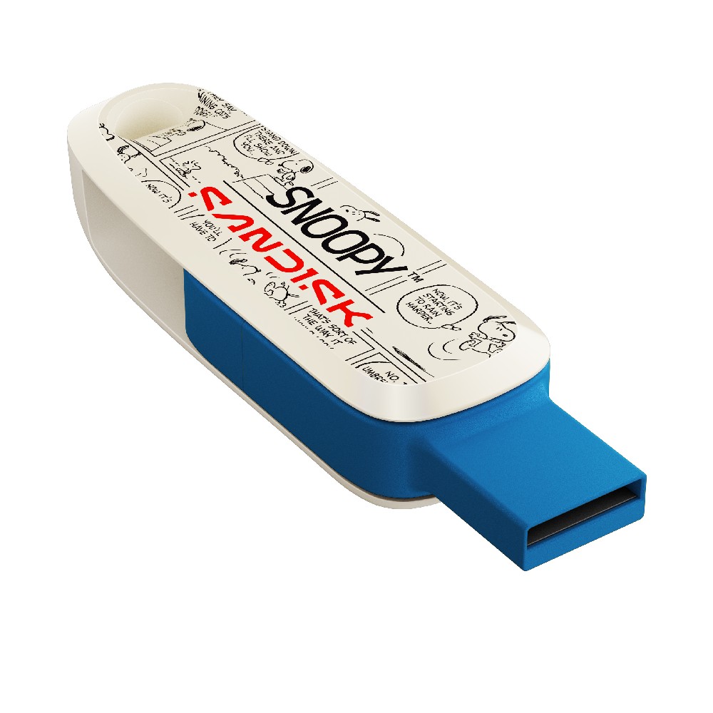 SanDisk X Snoopy แฟลชไดร์ฟ Phone Drive 256GB USB 3.2 Gen 1 (Blue)