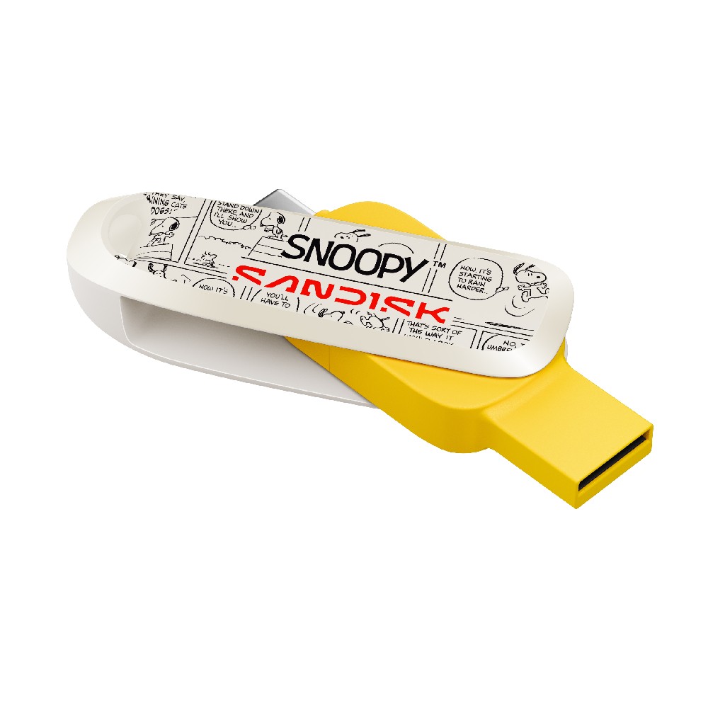 SanDisk X Snoopy แฟลชไดร์ฟ Phone Drive 64GB USB 3.2 Gen 1 (Yellow)