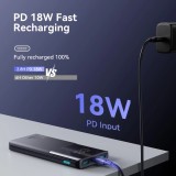พาวเวอร์แบงค์ JOYROOM 10000mAh with Type-C Cable (JR-QP191 22.5W) Black (CCC)
