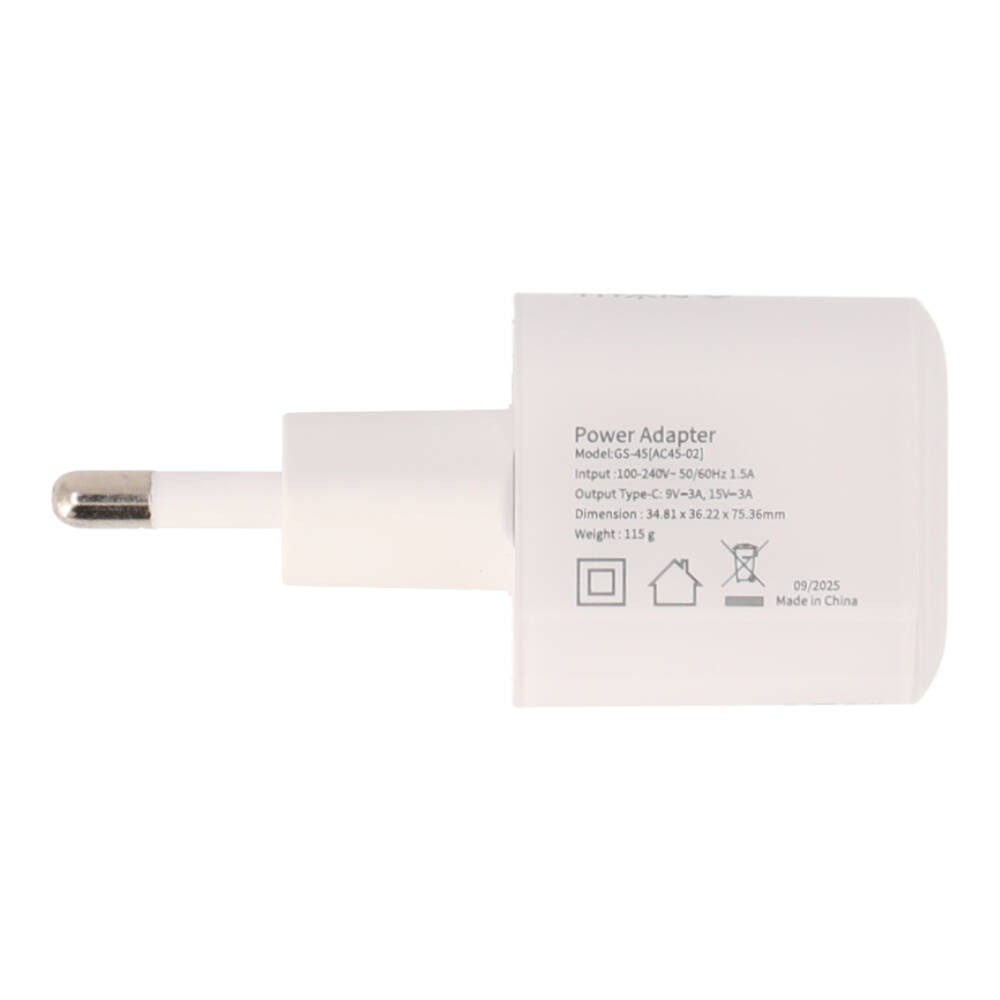 อะแดปเตอร์ TITANV Wall USB Charger 1 USB-C 45W GaN White
