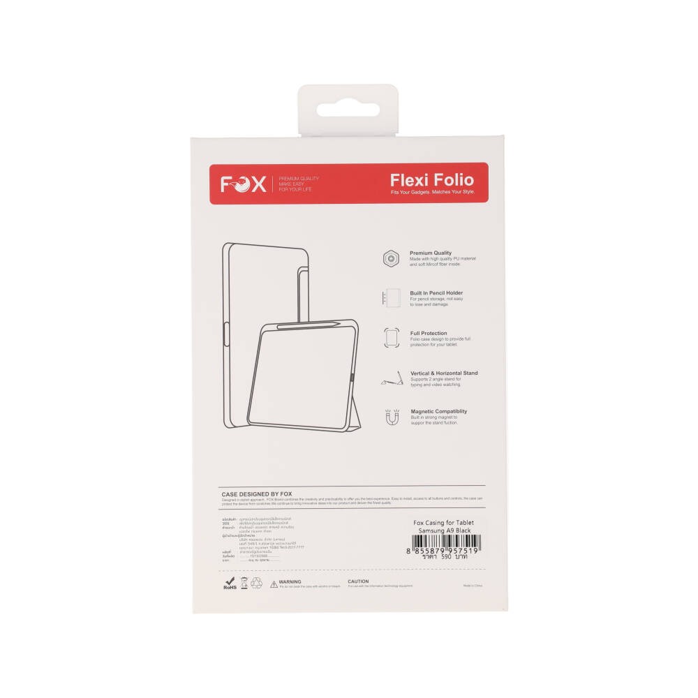 เคส Fox Samsung Galaxy Tab A9 Black