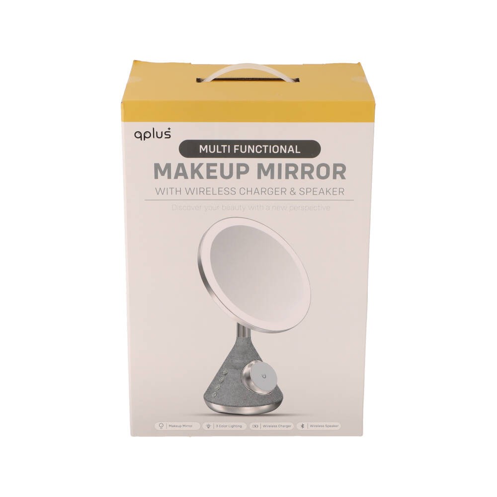 ที่ชาร์จไร้สาย QPLUS 3-in-1 Mirror Wireless Charger & Speaker 15W SY-W02243 Silver
