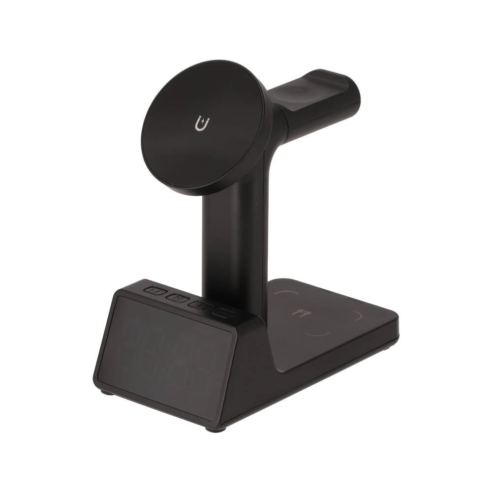 ที่ชาร์จไร้สาย QPLUS 3-in-1 Alarm Clock Wireless charger 15W SY-W02178 Black