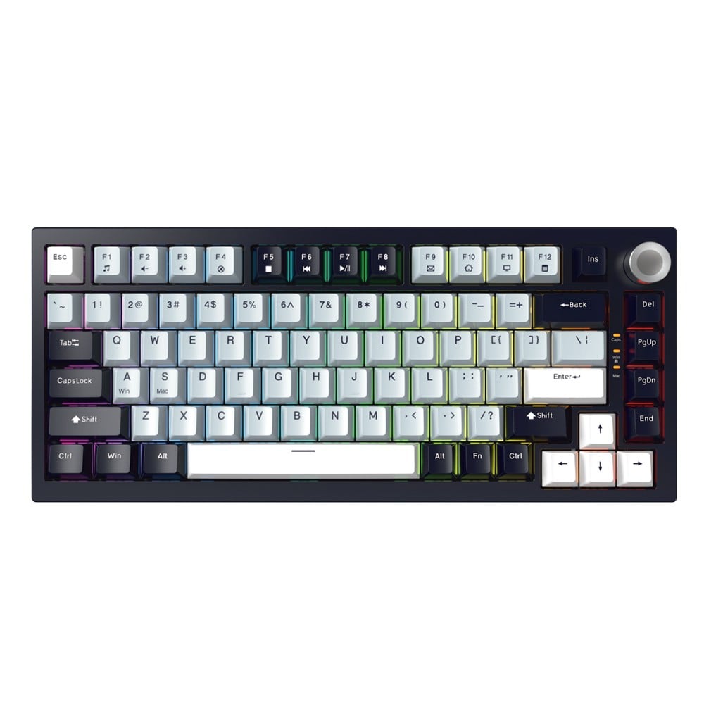 คีย์บอร์ดเกมมิ่ง Jedel KL81 Premiem Gesket structure with Knob control 3 Tone Red Switch Blue (TH/EN)