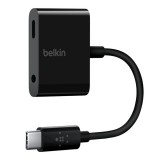 Belkin Adapter USB-C to 3.5mm Audio & Charge RockStar Black (F7U080btBLK)