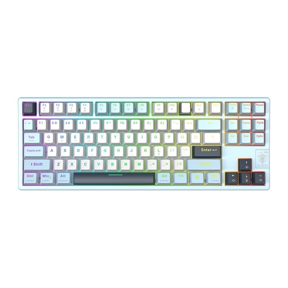 คีย์บอร์ดเกมมิ่ง Jedel Gaming Keyboard WK102 Wireless Tri-mode 3 Tone keycap Blue/White (EN)