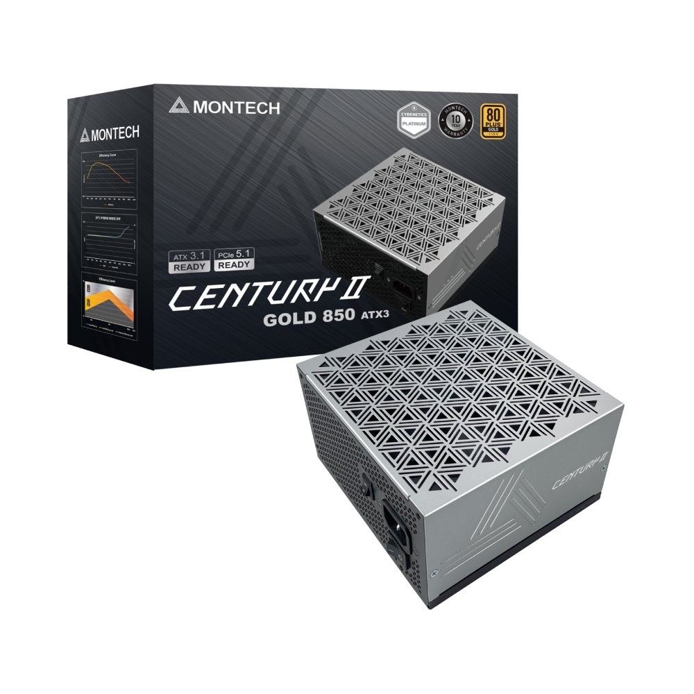 พาวเวอร์ซัพพลาย MONTECH CENTURY II 850W 80 Plus Gold Silver