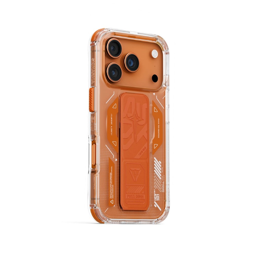 เคส Skinarma iPhone 17 Pro Helio Magsafe with GripStand Orange