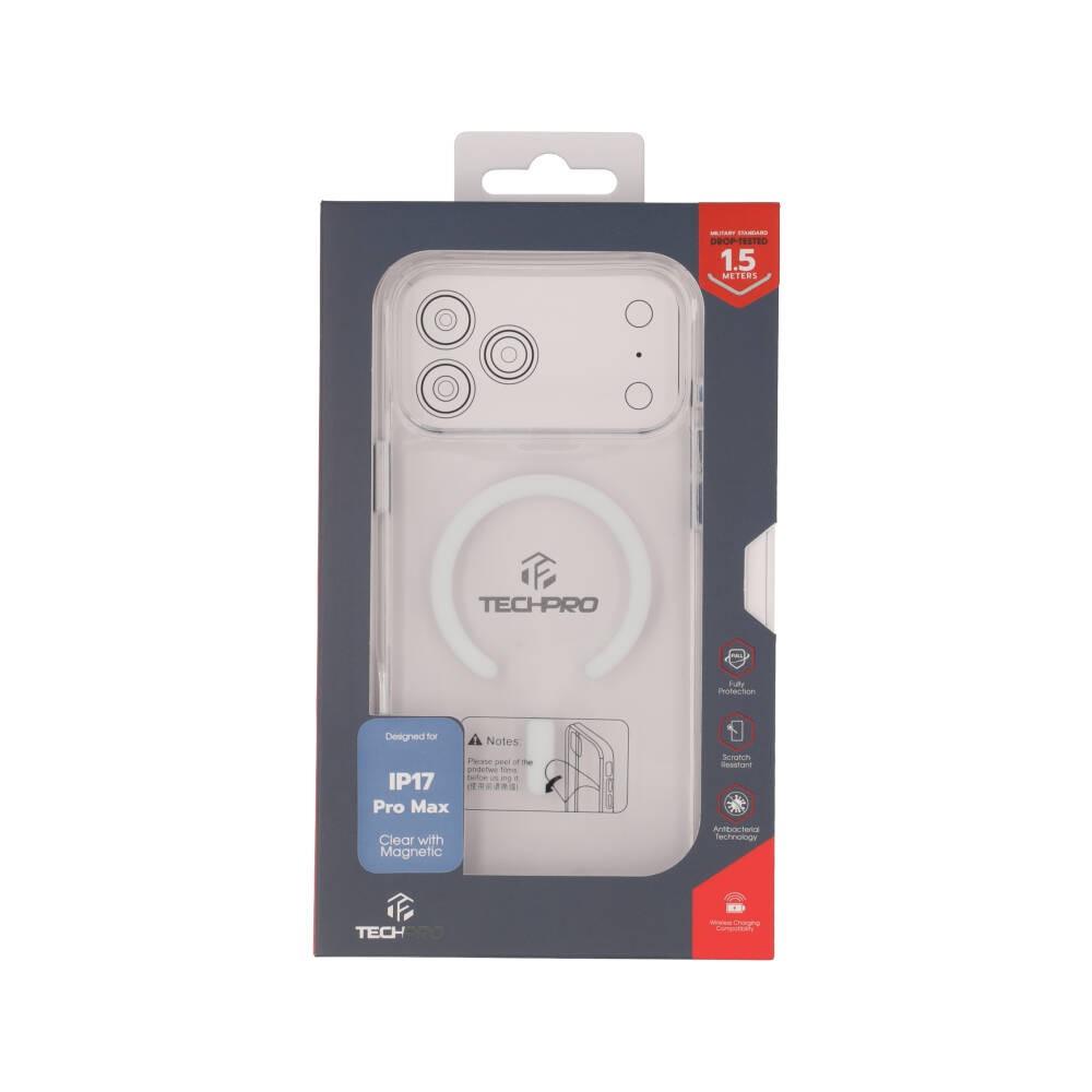 เคส TECHPRO iPhone 17 Pro Max Clear with magnetic