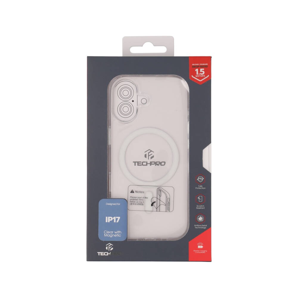 เคส TECHPRO iPhone 17 Clear with magnetic