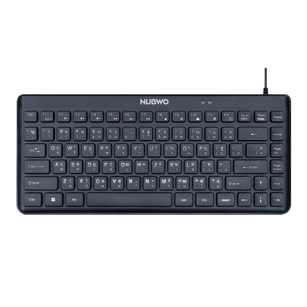 คีย์บอร์ด NUBWO Wired Keyboard USB NK53 Black