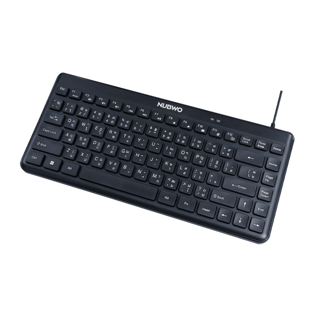 คีย์บอร์ด NUBWO Wired Keyboard USB NK53 Black