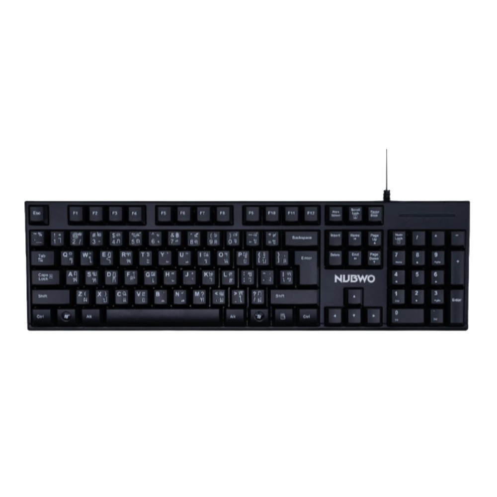 คีย์บอร์ด NUBWO Wired Keyboard USB NK57 Black