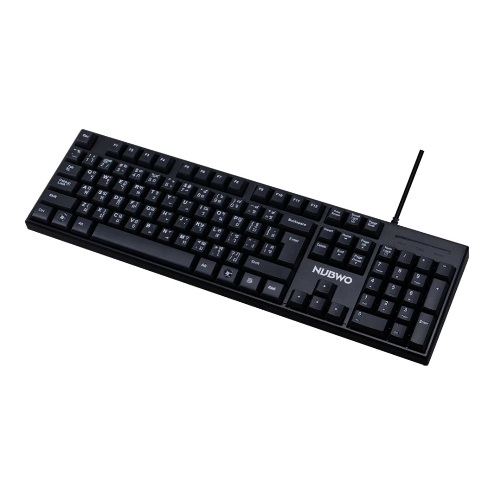 คีย์บอร์ด NUBWO Wired Keyboard USB NK57 Black