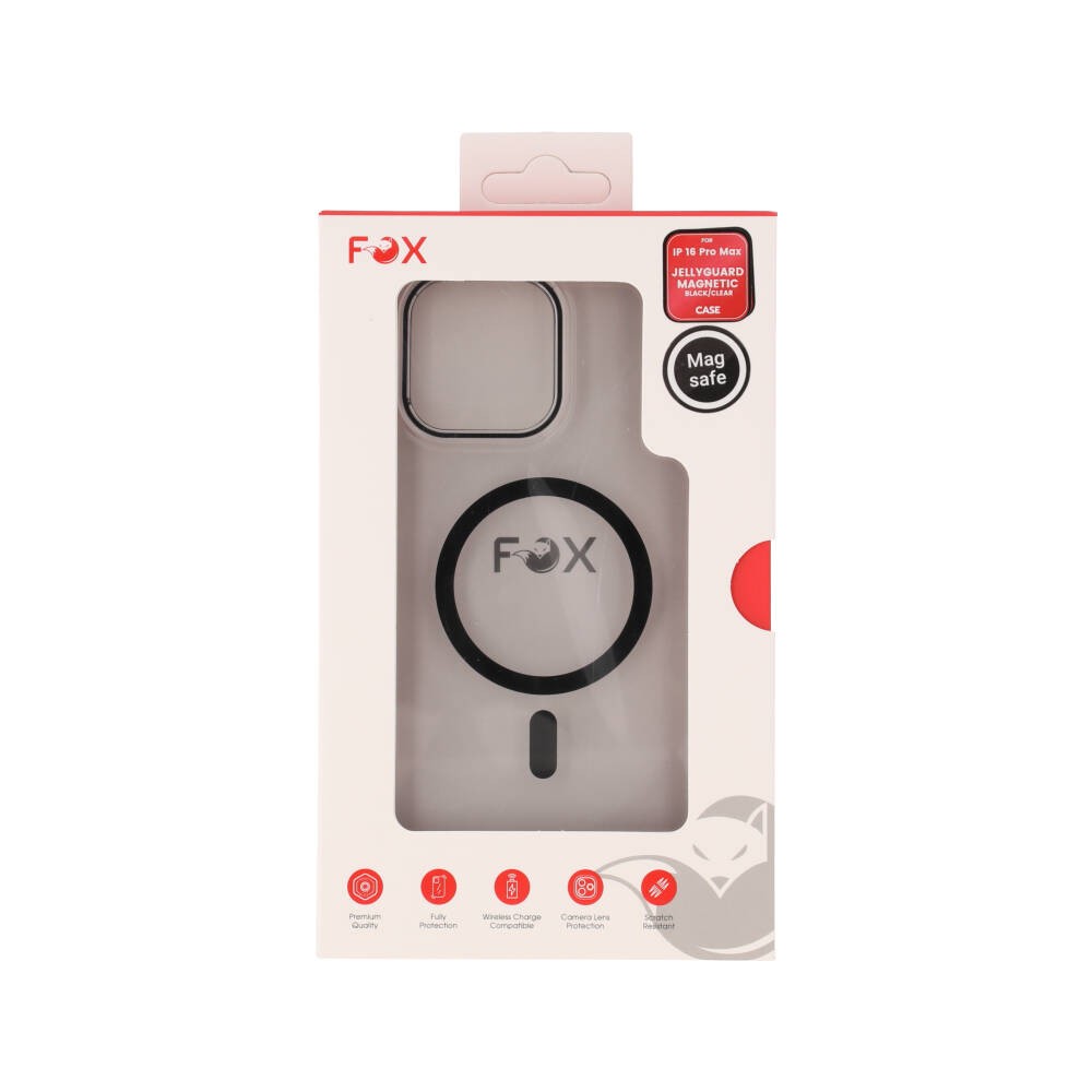 เคส FOX iPhone 16 Pro Max JellyGuard Magnetic Hybrid Black/Clear