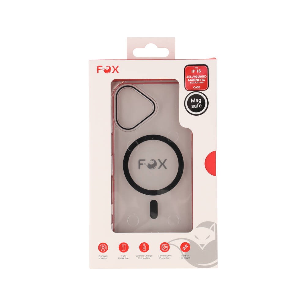 เคส FOX iPhone 16 JellyGuard Magnetic Hybrid Black/Clear