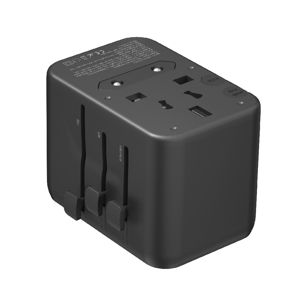หัวแปลงปลั๊กไฟ Energizer Universal Travel USB Ports 45W (ETC451) Black