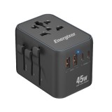 หัวแปลงปลั๊กไฟ Energizer Universal Travel USB Ports 45W (ETC451) Black
