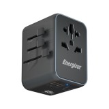 หัวแปลงปลั๊กไฟ Energizer Universal Travel USB Ports 45W (ETC451) Black