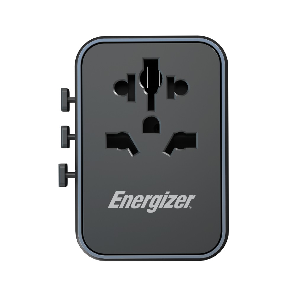 หัวแปลงปลั๊กไฟ Energizer Universal Travel USB Ports 45W (ETC451) Black