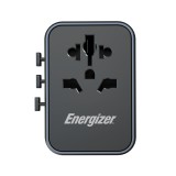 หัวแปลงปลั๊กไฟ Energizer Universal Travel USB Ports 45W (ETC451) Black