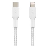 Belkin Lightning to USB-C Cable Double Nylon Braided 1M. White (CAA004bt1MWH)