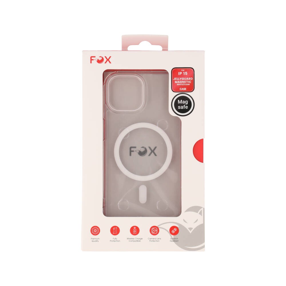 เคส FOX iPhone 15 JellyGuard Magnetic Hybrid White/Clear