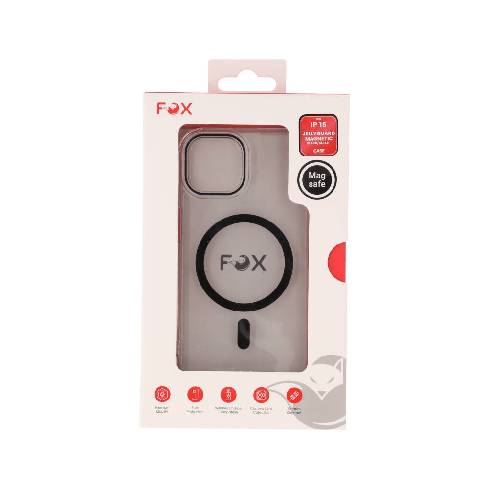 เคส FOX iPhone 15 JellyGuard Magnetic Hybrid Black/Clear