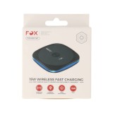 ที่ชาร์จไร้สาย FOX HaloPad 15W Wirelss Fast Charging Black