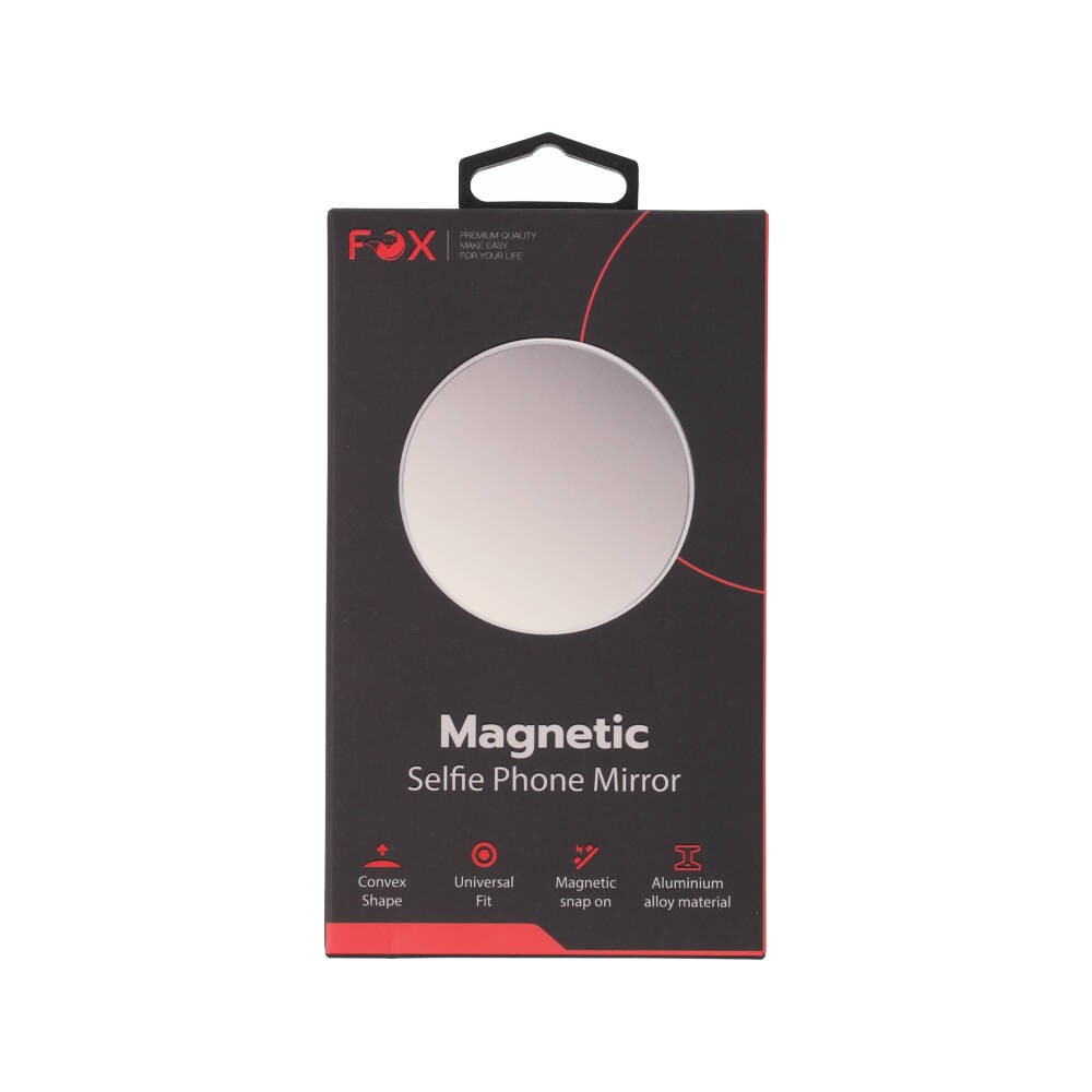 กระจกเซลฟี่ FOX Magnetic Selfie Convex Phone Mirror Silver