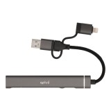 QPLUS USB Type-C Hub 5-in-1 Multifunction Converter Gray
