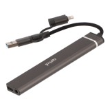 QPLUS USB Type-C Hub 6-in-1 Multifunction Converter Gray