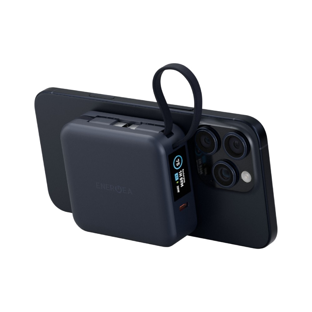 พาวเวอร์แบงค์ Energea 10000 mAh Wireless Built-in Cable Magpac Mini Plus Blue (CCC)