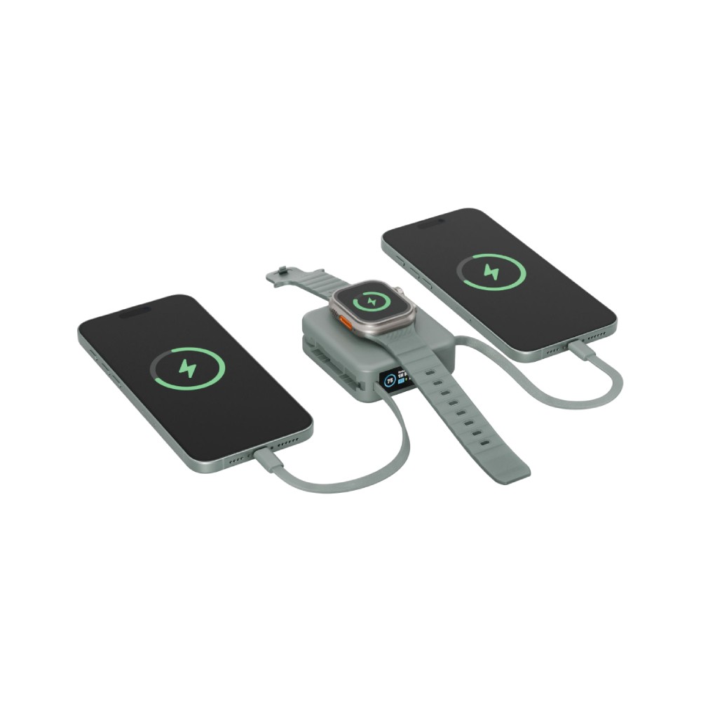 พาวเวอร์แบงค์ Energea 10000 mAh Wireless Built-in Cable Magpac Mini Plus Sage (CCC)