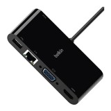 Belkin Port Hub USB-C 4 in 1 Multifunctional Converter Black (AVC004btBK)