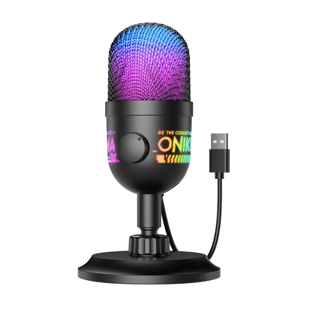 ไมโครโฟน Onikuma Microphone M930 USB Condenser RGB Black